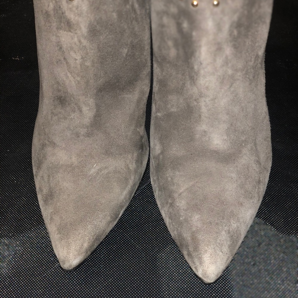 Joan & David Taupe Alastair Suede Stiletto booties - Picture 2 of 5